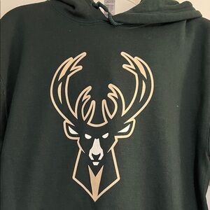 Green Hoodie with Milwaukee Bucks Logo NWOT
